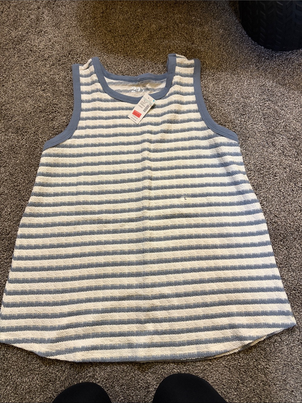 NWT Maurice’s 24/7 Striped Blue & WhiteTank Top